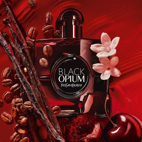 BLACK OPIUM EAU DE PARFUM OVER RED.